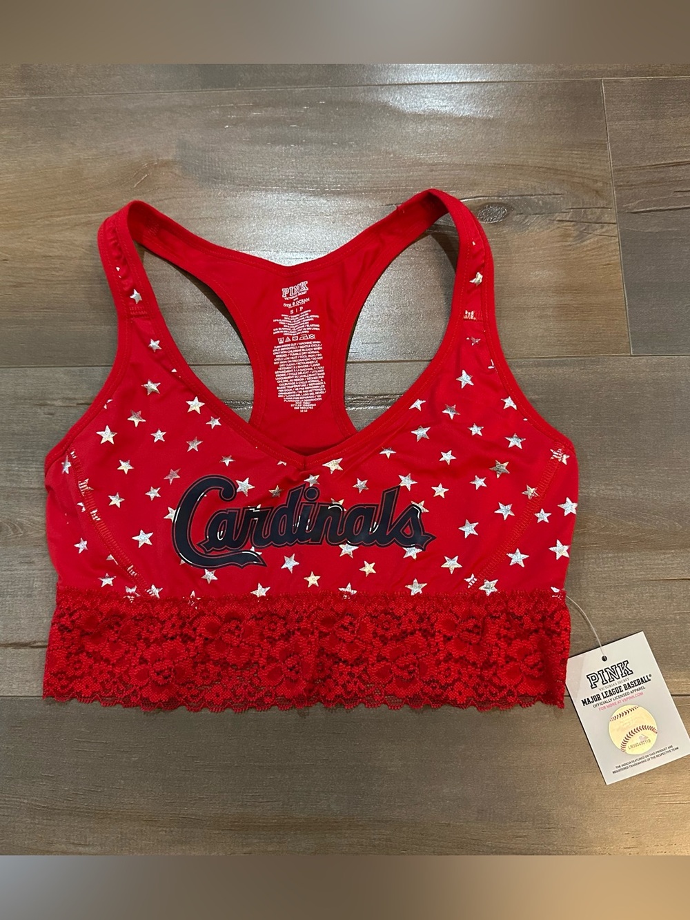 MLB St. Louis Cardinals PINK Victoria's Secret Red Racerback Bralette